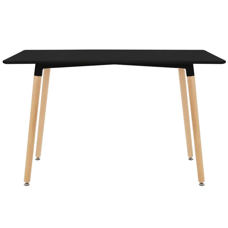 Esstisch aus Holz 120x70 cm Matt Schwarz Esszimmertisch für 4-6 Personen ML-Design-ECD Germany Best