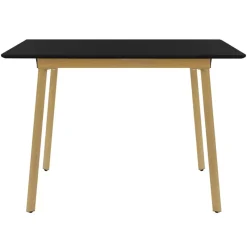 Esstisch ausziehbar in Schwarz 110-140x75 cm aus Holz Esszimmertisch für 4-6 Personen ML-Design-ECD Germany New