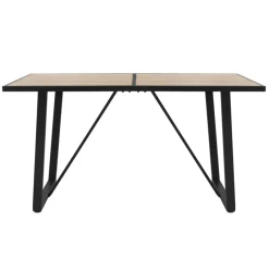 Esstisch 140x70 cm mit schwarzem Gestell für 4-6 Personen ML-Design-ECD Germany Outlet