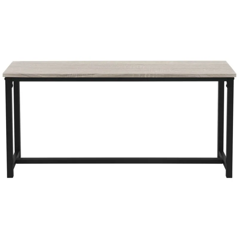 Esszimmergruppe mit 2 Bänken 3-Teilig mit Esstisch Sonoma-Eiche Stahlgestell ML-Design-ECD Germany Online