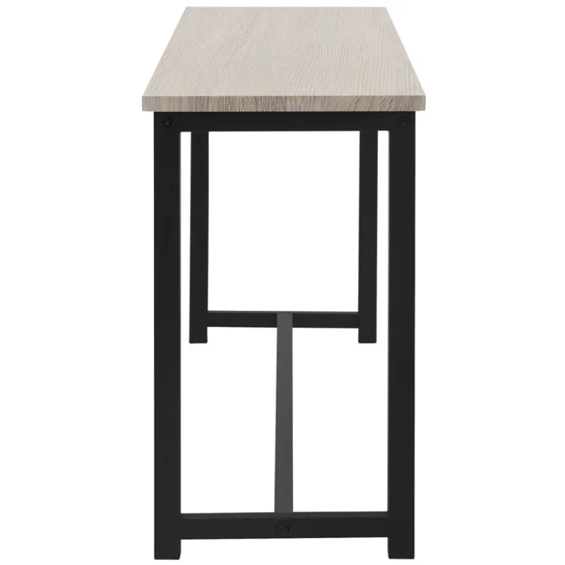 Esszimmergruppe mit 2 Bänken 3-Teilig mit Esstisch Sonoma-Eiche Stahlgestell ML-Design-ECD Germany Online