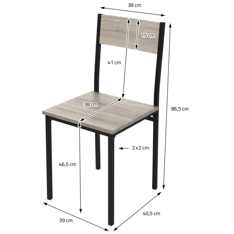 Esszimmergruppe mit Bank 4-Teilig mit Esstisch und Stühlen Sonoma Eiche Stahlgestell ML-Design-ECD Germany Clearance