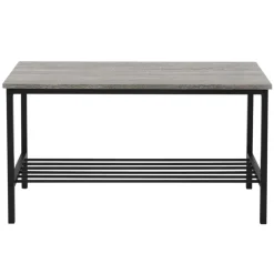 Esszimmergruppe mit Bank 4-Teilig mit Esstisch und Stühlen Eiche Grau Stahlgestell ML-Design-ECD Germany Sale