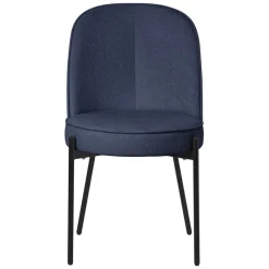 Esszimmerstühle 2er Set Dunkelblau mit Rückenlehne, Polsterstühle für Esszimmer & Küche ML-Design-ECD Germany New