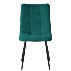 Esszimmerstühle 6er Set Petrol Küchenstuhl mit Polyesterbezug und Stahlbeinen ML-Design-ECD Germany Hot