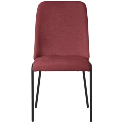 Esszimmerstühle 4er Set Rot mit Rückenlehne, Polsterstühle für Esszimmer & Küche ML-Design-ECD Germany