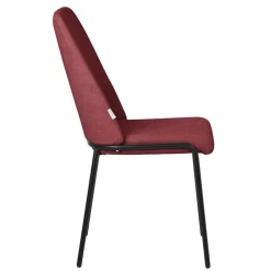 Esszimmerstühle 4er Set Rot mit Rückenlehne, Polsterstühle für Esszimmer & Küche ML-Design-ECD Germany