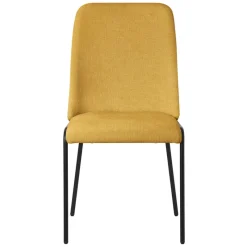 Esszimmerstühle 4er Set Senf mit Rückenlehne, Polsterstühle für Esszimmer & Küche ML-Design-ECD Germany Discount