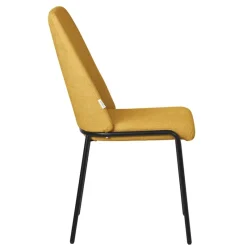 Esszimmerstühle 4er Set Senf mit Rückenlehne, Polsterstühle für Esszimmer & Küche ML-Design-ECD Germany Discount