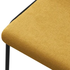 Esszimmerstühle 4er Set Senf mit Rückenlehne, Polsterstühle für Esszimmer & Küche ML-Design-ECD Germany Discount