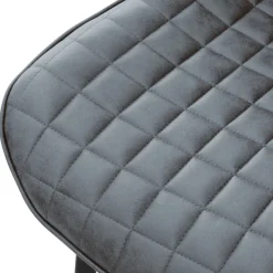 Esszimmerstuhl 4er Set Anthrazit mit Kunstlederbezug und Stahlbeinen Küchenstuhl mit Rückenlehne ML-Design-ECD Germany Hot