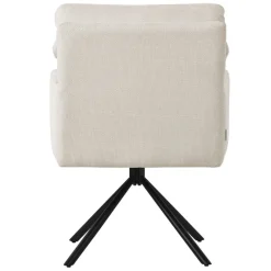 Esszimmerstuhl 2er Set Beige drehbar mit abnehmbaren Rückenkissen gepolstert bis 120 Kilogramm-ECD Germany Sale