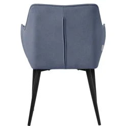 Esszimmerstuhl 6er Set Blau aus Frotteestoff mit dickem gepolsterter Sitz ML-Design-ECD Germany Best