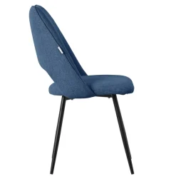 Esszimmerstuhl 4er Set Blau gepolstert inkl. Montagematerial Polsterstuhl Küchenstuhl ML-Design-ECD Germany Discount