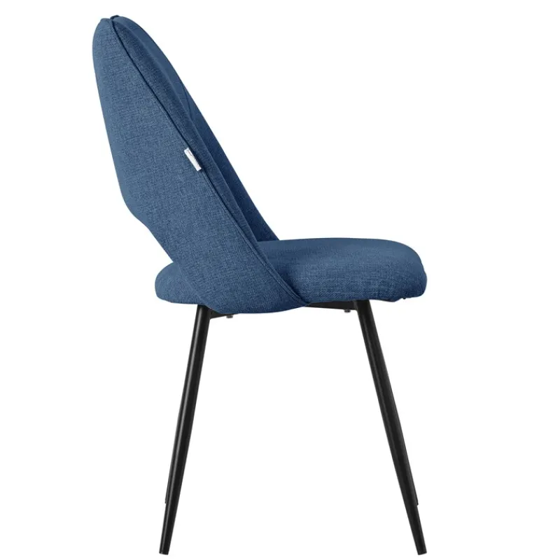 Esszimmerstuhl 4er Set Blau gepolstert inkl. Montagematerial Polsterstuhl Küchenstuhl ML-Design-ECD Germany Discount