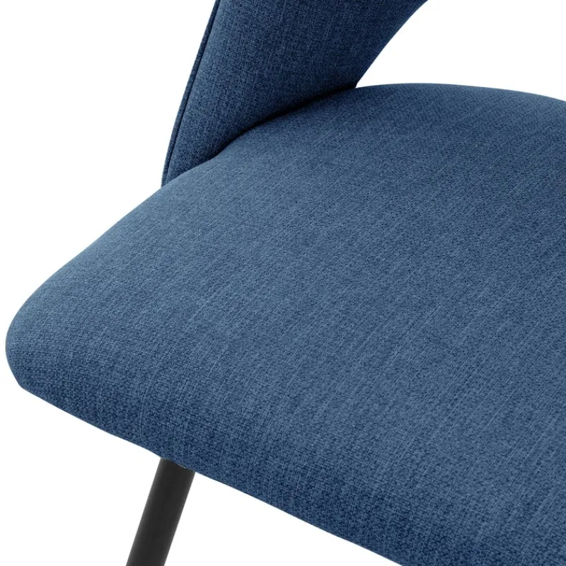 Esszimmerstuhl 4er Set Blau gepolstert inkl. Montagematerial Polsterstuhl Küchenstuhl ML-Design-ECD Germany Discount