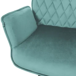 Esszimmerstuhl 6er Set drehbar mit Rücken- und Armlehnen Salbei Küchenstuhl mit Microfaser-Samtbezug ML-Design-ECD Germany Online