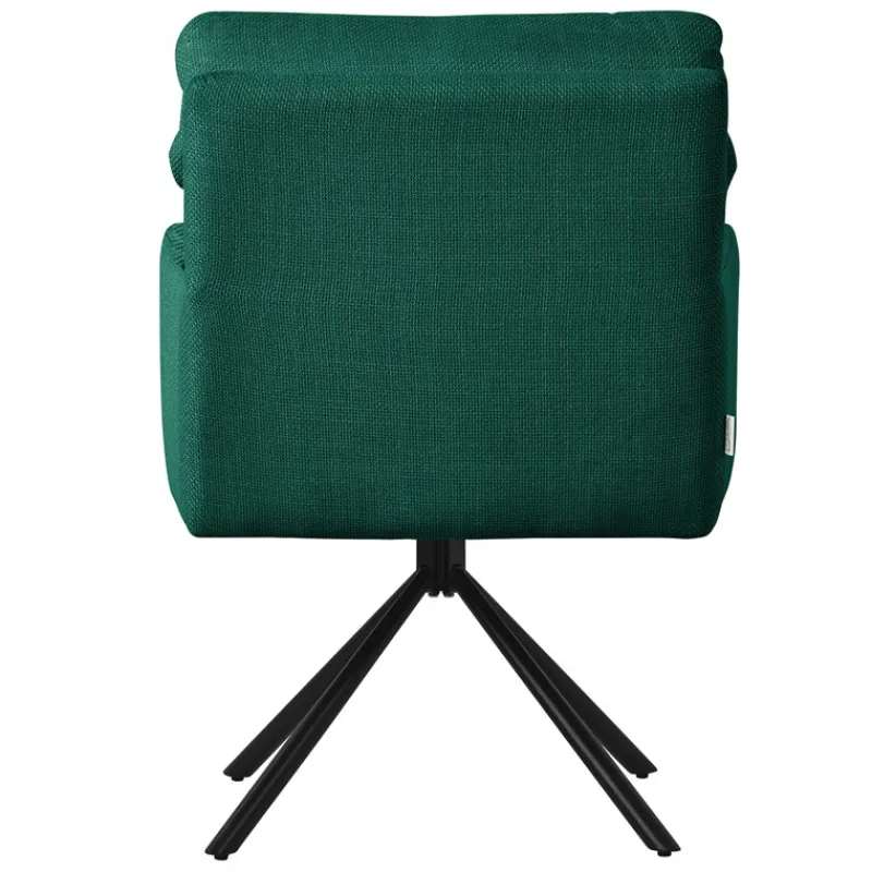 Esszimmerstuhl 4er Set Dunkelgrün drehbar mit abnehmbaren Rückenkissen gepolstert bis 120 Kilogramm ML-Design-ECD Germany Online