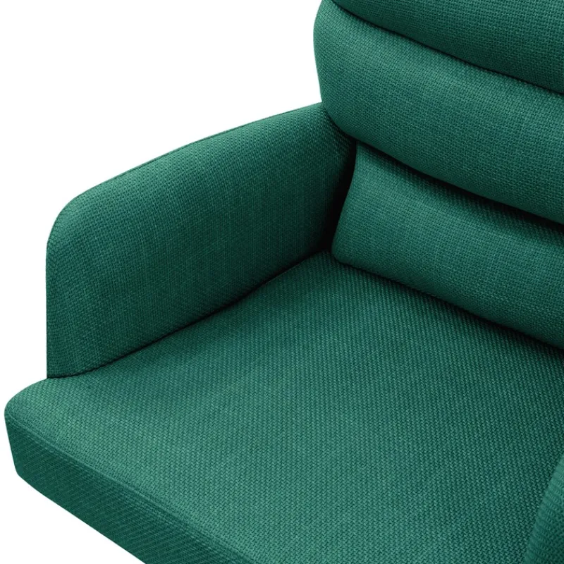 Esszimmerstuhl 4er Set Dunkelgrün drehbar mit abnehmbaren Rückenkissen gepolstert bis 120 Kilogramm ML-Design-ECD Germany Online