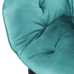 Esszimmerstuhl 2er Set Große Rauten Steppung mit Rücken- und Armlehnen Petrol Küchenstuhl mit Microfaser-Samtbezug ML-Design-ECD Germany Online