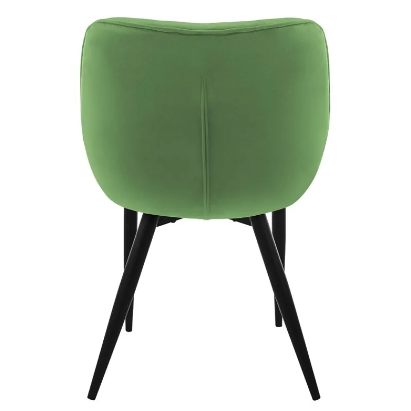 Esszimmerstuhl 6er Set Große Rauten Steppung mit Rücken- und Armlehnen Salbei Küchenstuhl mit Microfaser-Samtbezug ML-Design-ECD Germany Discount