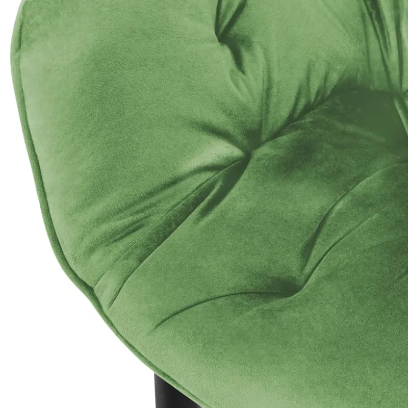 Esszimmerstuhl 6er Set Große Rauten Steppung mit Rücken- und Armlehnen Salbei Küchenstuhl mit Microfaser-Samtbezug ML-Design-ECD Germany Discount