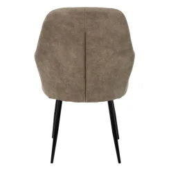 Esszimmerstuhl 6er Set mit Rücken- und Armlehnen Olive Küchenstuhl mit Kunstleder Bezug-ECD Germany Discount