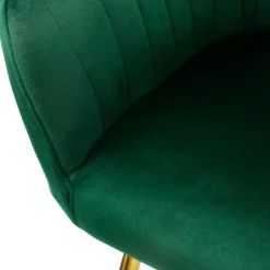 Esszimmerstuhl 2er Set mit Rücken- und Armlehnen Grün Küchenstuhl mit Microfaser-Samtbezug ML-Design-ECD Germany Clearance