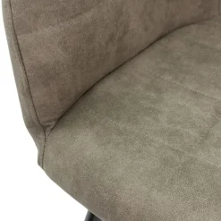 Esszimmerstuhl 4er Set mit Rücken- und Armlehnen Olive Küchenstuhl mit Kunstleder Bezug-ECD Germany Sale