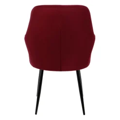 Esszimmerstuhl 6er Set mit Rücken- und Armlehnen Bordeaux Küchenstuhl mit Microfaser-Samtbezug-ECD Germany Sale