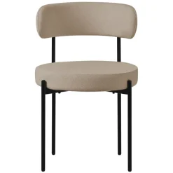 Esszimmerstuhl 4er Set mit Teddystoff mit Rückenlehne Braun Küchenstuhl ML-Design-ECD Germany Hot