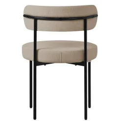 Esszimmerstuhl 4er Set mit Teddystoff mit Rückenlehne Braun Küchenstuhl ML-Design-ECD Germany Hot