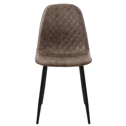 Esszimmerstuhl 4er Set mit Rückenehne Braun Küchenstuhl mit Kunstleder Bezug ML-Design-ECD Germany Online