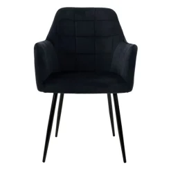 Esszimmerstuhl 8er Set mit Rücken- und Armlehnen Bordeaux/Schwarz Küchenstuhl mit Microfaser-Samtbezug-ECD Germany Outlet