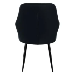 Esszimmerstuhl 8er Set mit Rücken- und Armlehnen Bordeaux/Schwarz Küchenstuhl mit Microfaser-Samtbezug-ECD Germany Outlet