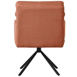 Esszimmerstuhl 6er Set Orange drehbar mit abnehmbaren Rückenkissen gepolstert bis 120 Kilogramm ML-Design-ECD Germany