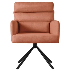 Esszimmerstuhl 4er Set Orange drehbar mit abnehmbaren Rückenkissen gepolstert bis 120 Kilogramm ML-Design-ECD Germany Best