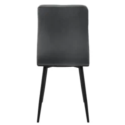 Esszimmerstuhl 4er Set Quadrat Steppung mit Rückenlehne Anthrazit Küchenstuhl mit Microfaser-Samtbezug ML-Design-ECD Germany Discount