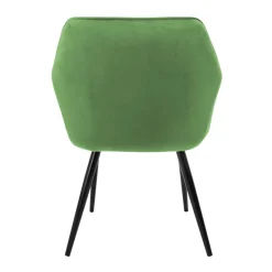 Esszimmerstuhl 2er Set Rauten Steppung mit Rücken- und Armlehnen Salbei Küchenstuhl mit Microfaser-Samtbezug ML-Design-ECD Germany Clearance