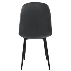 Esszimmerstuhl 4er Set Rauten Steppung mit Rückenlehne Anthrazit Küchenstuhl mit Microfaser-Samtbezug ML-Design-ECD Germany