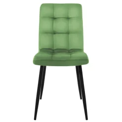 Esszimmerstuhl 4er Set Salbei Samtbezug mit Metallbeinen inkl. Montagematerial ML-Design-ECD Germany Outlet