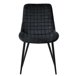 Esszimmerstuhl 6er Set Schwarz mit Samtbezug und Stahlbeinen Küchenstuhl mit Rückenlehne ML-Design-ECD Germany Discount