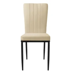 Esszimmerstuhl 4er Set Taupe mit Samtbezug und Metallbeinen Küchenstuhl ML-Design-ECD Germany Clearance