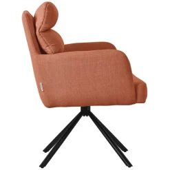 Esszimmerstuhl Orange drehbar mit abnehmbaren Rückenkissen gepolstert bis 120 Kilogramm ML-Design-ECD Germany New