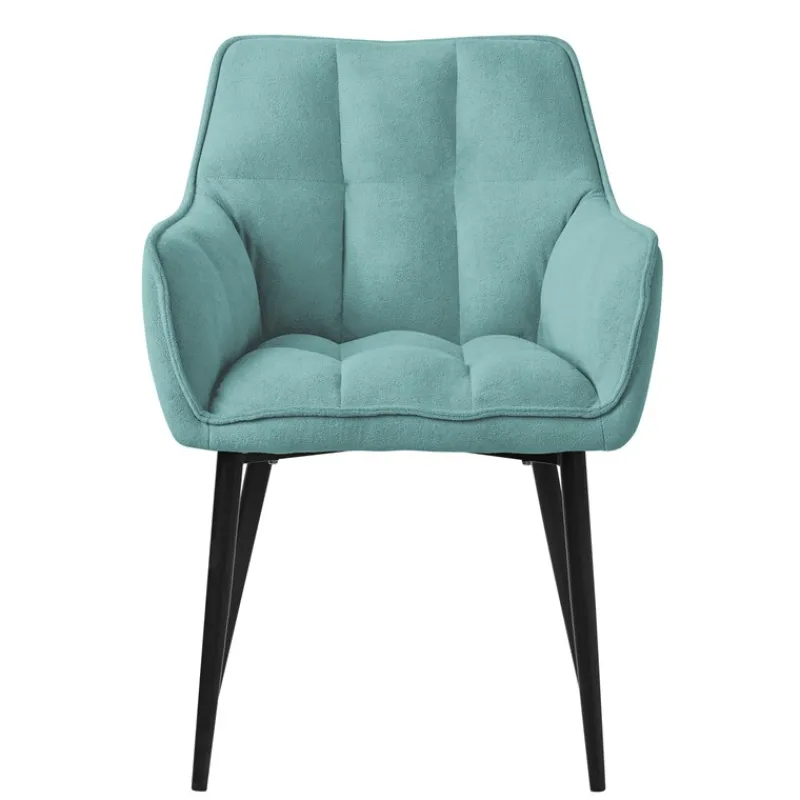 Esszimmerstuhl Petrol aus Frotteestoff mit dickem gepolsterter Sitz ML-Design-ECD Germany Best