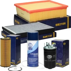 Filterset mit 400ml Klimaanlagenreiniger Audi A4 Avant Cabriolet-ECD Germany Online