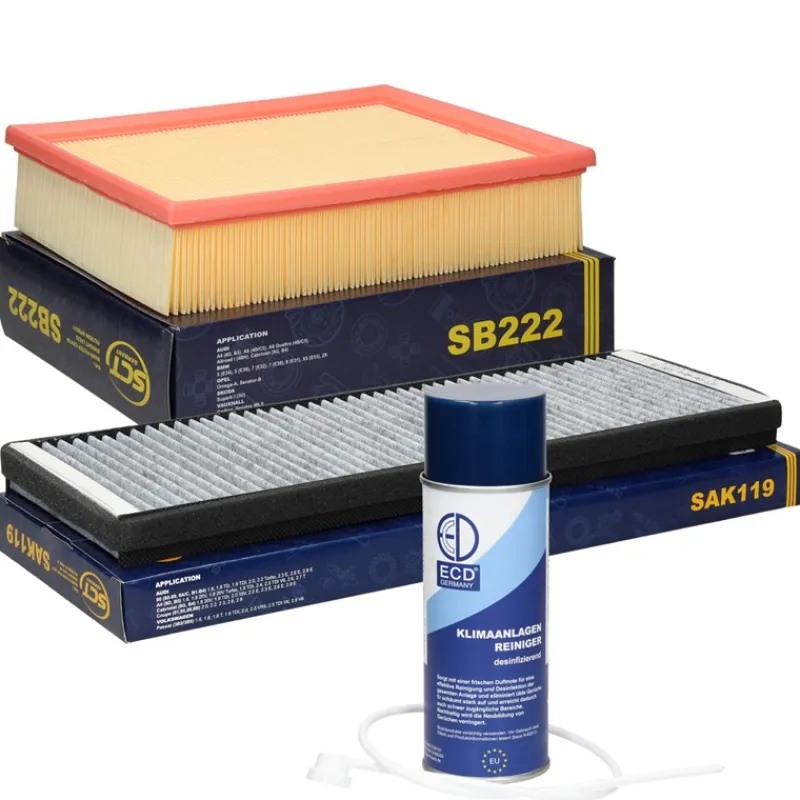 Filterset mit 400ml Klimaanlagenreiniger Audi A4 (8D, B5) VW Passat (3B)-ECD Germany New