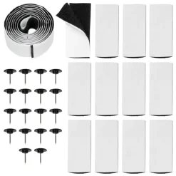 Fliegengitter Klebmontage ohne Bohren 100x210 cm Schwarz aus Polyester-ECD Germany Hot