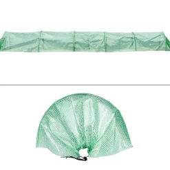 Folientunnel 300x55x35 cm Transparent/Grün aus PE-Gitterfolie-ECD Germany Best