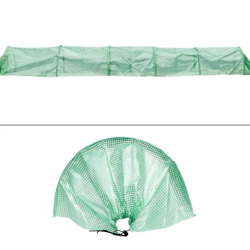 Folientunnel 300x55x35 cm Transparent/Grün aus PE-Gitterfolie-ECD Germany Best